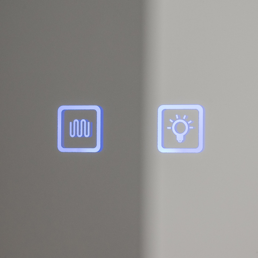 BRILAGI - Armadietto da bagno con specchio e retroilluminazione LED TRABIA DOUBLE 60x70 cm