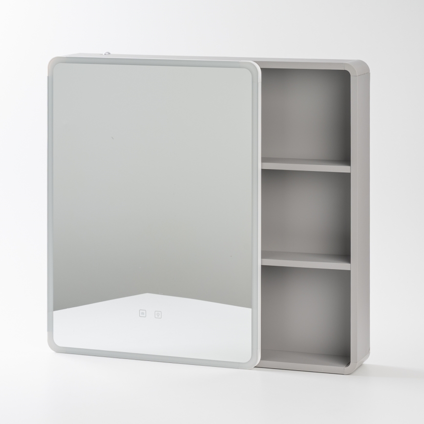 BRILAGI - Armoire-miroir de salle de bains à rétroéclairage LED AVOLA SINGLE 75x70 cm