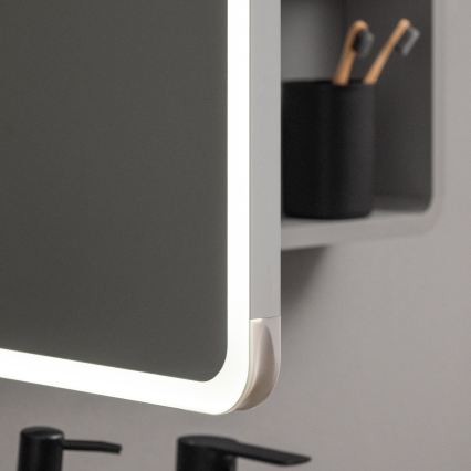 BRILAGI - Armoire-miroir de salle de bains à rétroéclairage LED AVOLA SINGLE 75x70 cm