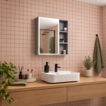 BRILAGI - Armoire-miroir LED pour salle de bains avec éclairage intégré NOTO SINGLE 60x65 cm