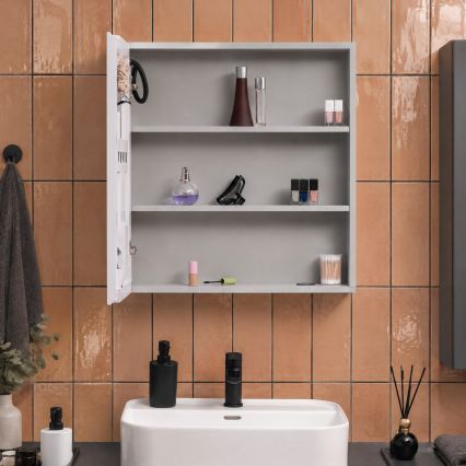 BRILAGI - Armoire-miroir LED pour salle de bains avec éclairage intégré NOTO SINGLE 60x65 cm