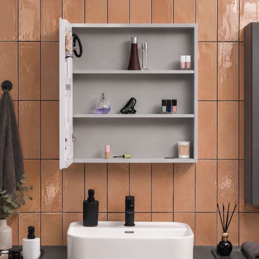 BRILAGI - Armoire-miroir LED pour salle de bains avec éclairage intégré NOTO SINGLE 60x65 cm