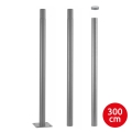 Brilagi - Asta metallica per palo di illuminazione esterna URBAN 3 m, Ø 58 mm, grigia