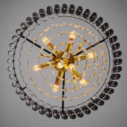 BRILAGI - Aufbau-Deckenleuchte ECLIPSE 9xE14/10W/230V Ø 58 cm gold/schwarz
