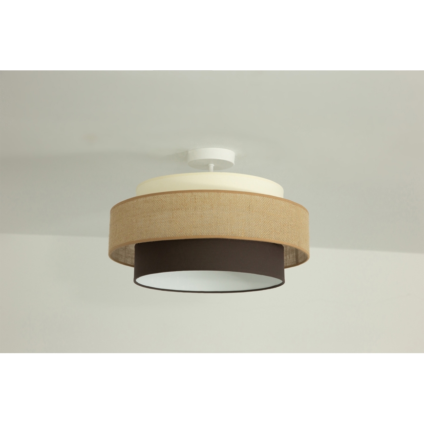 Brilagi - Aufbau-Deckenleuchte RESNA 1xE27/60W/230V Ø 40 cm beige/schwarz