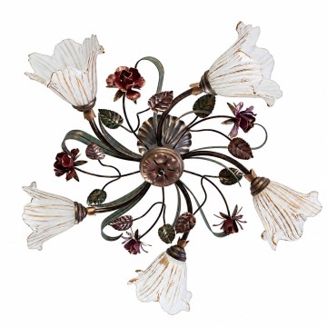 BRILAGI - Aufbau-Deckenleuchte ROSE FLOWER 5xE14/40W/230V Bronze/Patina