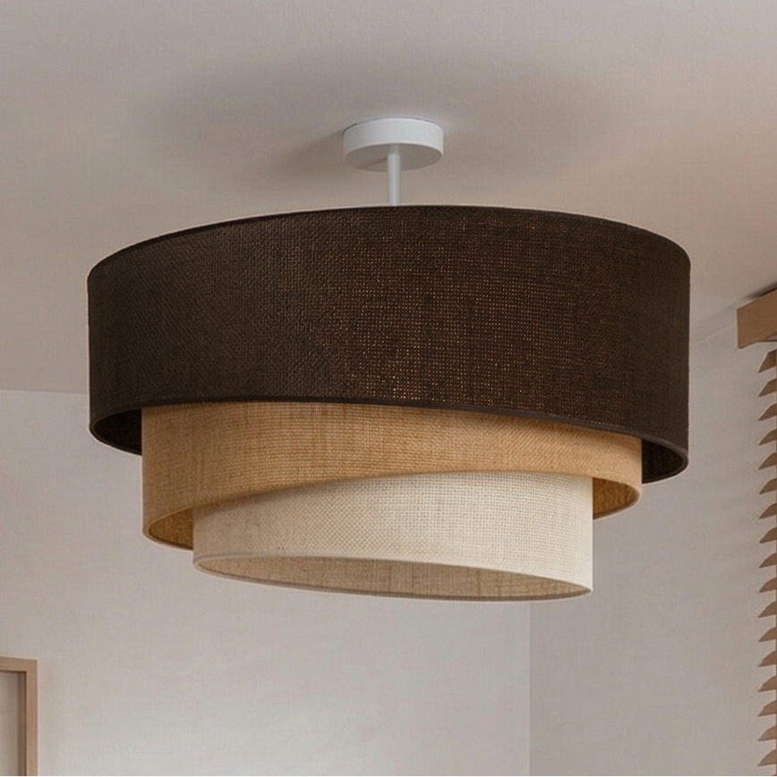 Brilagi - Aufbau-Deckenleuchte TRIO 3xE27/60W/230V, Durchmesser 60 cm, braun/beige/weiß