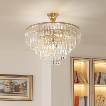 Brilagi - Aufbau-Kronleuchter CRYSTAL 5xE14/40W/230V golden