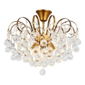 Brilagi - Aufbau-Kronleuchter CRYSTAL 6xE14/60W/230V bronzen