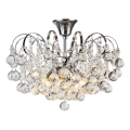 Brilagi - Aufbau-Kronleuchter CRYSTAL 6xE14/60W/230V glänzendes Chrom