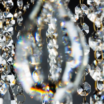 Brilagi - Aufbau-Kronleuchter CRYSTAL 6xE14/60W/230V golden