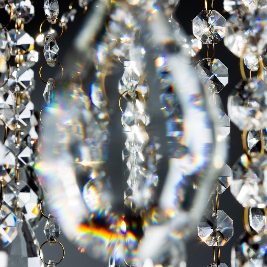 Brilagi - Aufbau-Kronleuchter CRYSTAL 6xE14/60W/230V golden