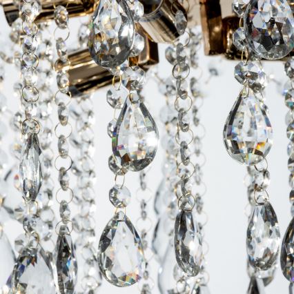 Brilagi - Aufbau-Kronleuchter CRYSTAL 6xE14/60W/230V golden