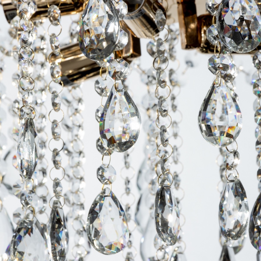 Brilagi - Aufbau-Kronleuchter CRYSTAL 6xE14/60W/230V golden