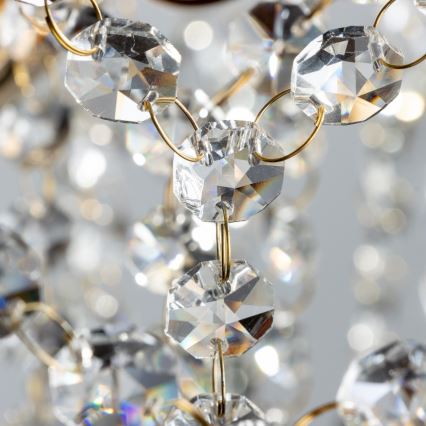 Brilagi - Aufbau-Kronleuchter CRYSTAL 6xE14/60W/230V golden