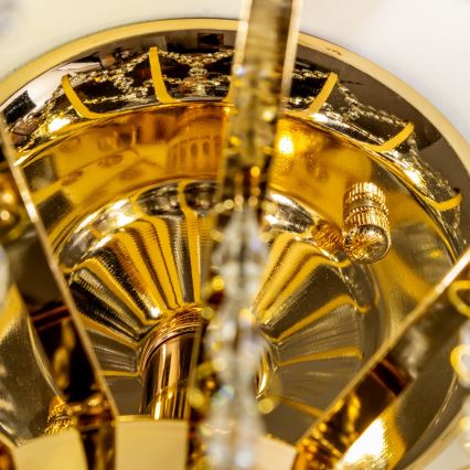 Brilagi - Aufbau-Kronleuchter CRYSTAL 6xE14/60W/230V golden