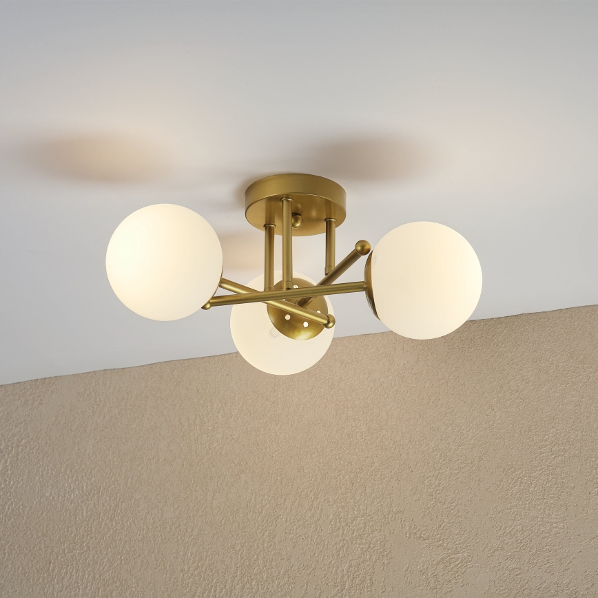 Brilagi - Aufbauleuchte MALIVA 3xE14/15W/230V gold/weiß
