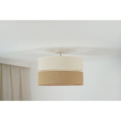 Brilagi - Aufbauleuchte ROYAL YUTE 1xE27/15W/230V d 40 cm beige/cremefarben