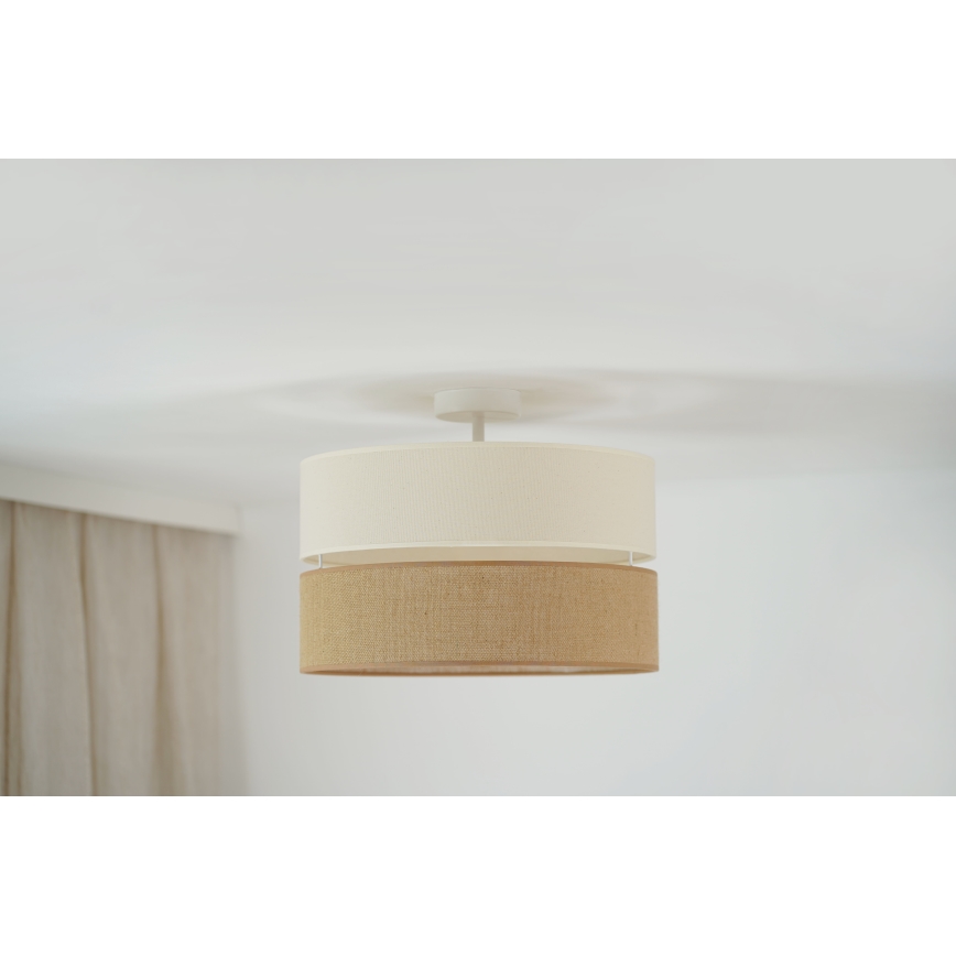 Brilagi - Aufbauleuchte ROYAL YUTE 1xE27/15W/230V d 40 cm beige/cremefarben