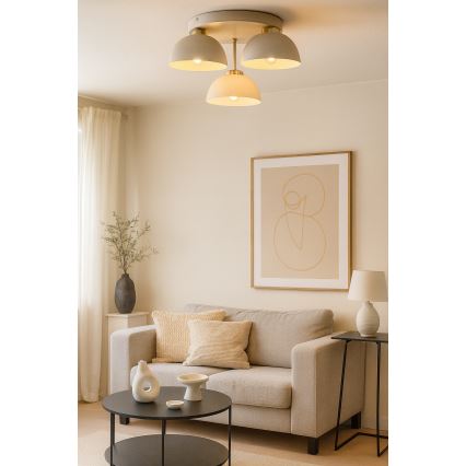 Brilagi - Aufgesetzte Deckenleuchte 3xE27/60W/230V beige/gold
