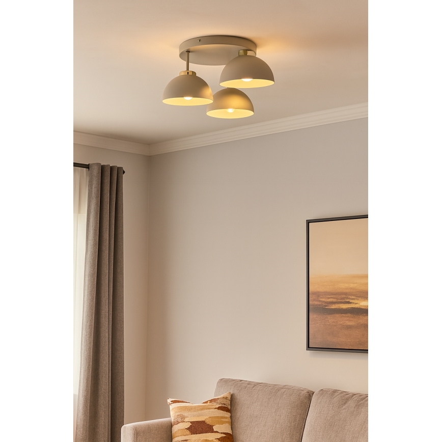 Brilagi - Aufgesetzte Deckenleuchte 3xE27/60W/230V beige/gold