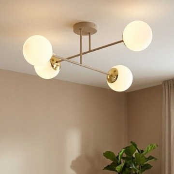 Brilagi - Aufgesetzte Deckenleuchte 4xE27/60W/230V beige/gold
