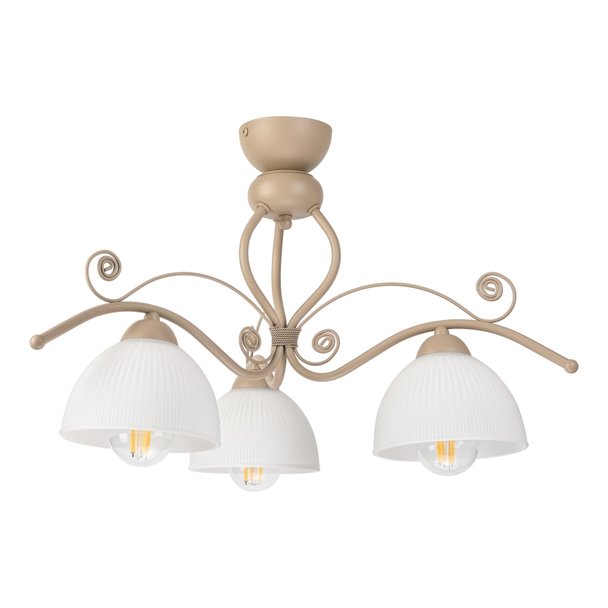 Brilagi - Aufgesetzte Deckenleuchte ANTICO MODERN 3xE27/60W/230V beige