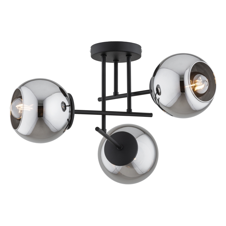 BRILAGI - Aufgesetzte Deckenleuchte DIOR 3xE27/60W/230V schwarz/rauchgrau