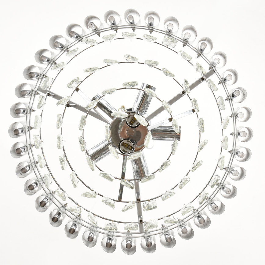 Brilagi - Aufgesetzte Deckenleuchte ECLIPSE 7xE14/10W/230V Ø 48 cm silber