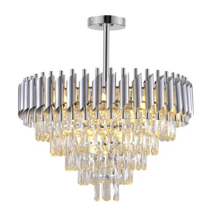 BRILAGI - Aufgesetzte Deckenleuchte ECLIPSE 9xE14/10W/230V Ø 58 cm silber