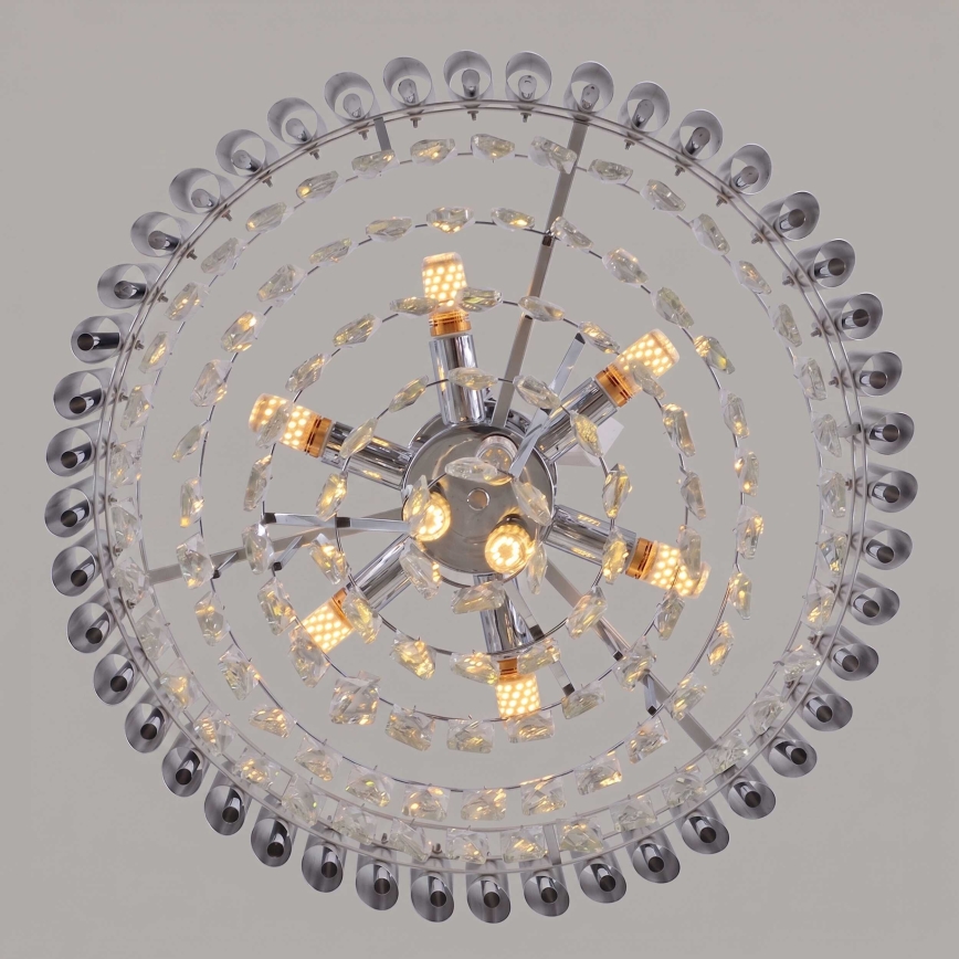 BRILAGI - Aufgesetzte Deckenleuchte ECLIPSE 9xE14/10W/230V Ø 58 cm silber