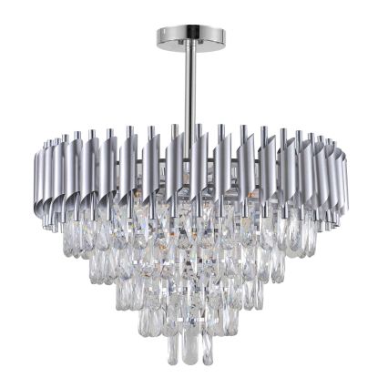 BRILAGI - Aufgesetzte Deckenleuchte ECLIPSE 9xE14/10W/230V Ø 58 cm silber