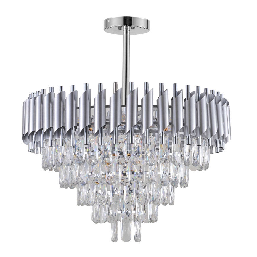 BRILAGI - Aufgesetzte Deckenleuchte ECLIPSE 9xE14/10W/230V Ø 58 cm silber