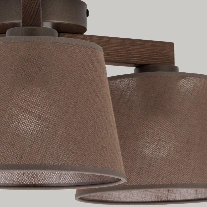 Brilagi - Aufgesetzte Deckenleuchte LATTE 3xE27/15W/230V Kiefer/Braun