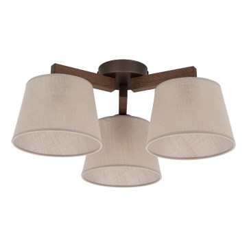 Brilagi - Aufgesetzte Deckenleuchte LATTE 3xE27/60W/230V Kiefer/Beige