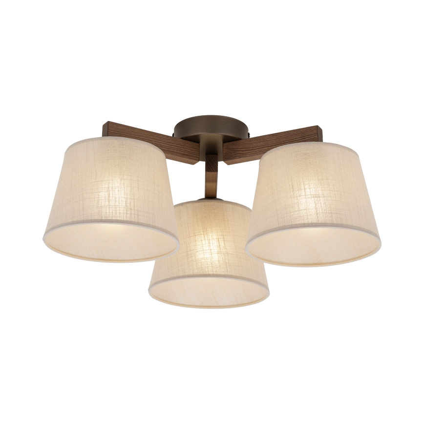 Brilagi - Aufgesetzte Deckenleuchte LATTE 3xE27/60W/230V Kiefer/Beige
