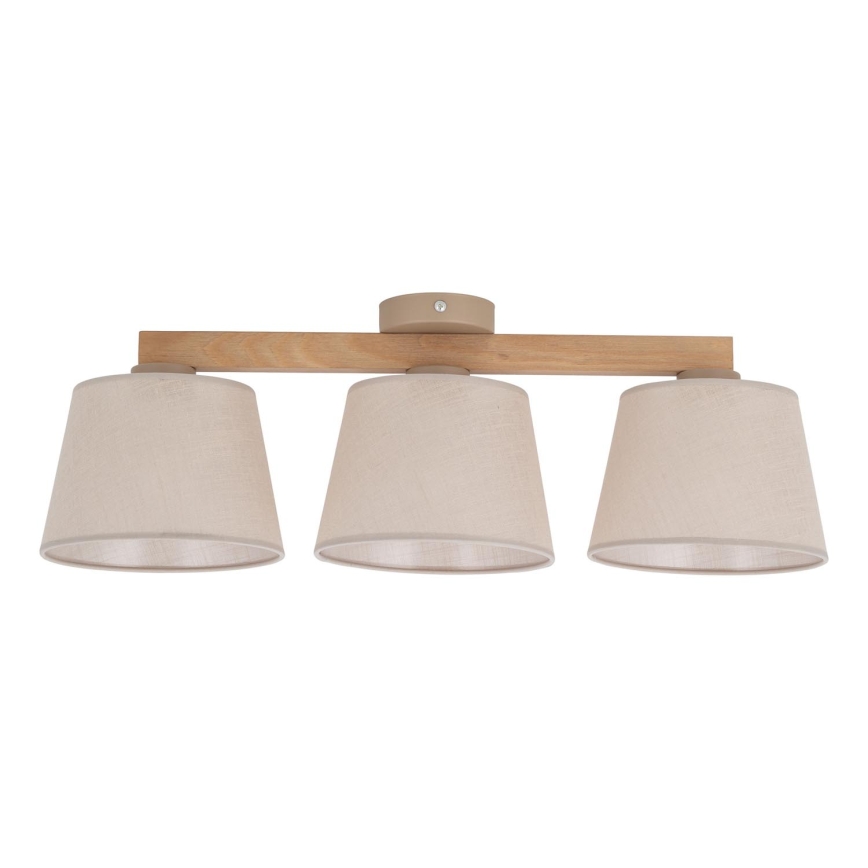 Brilagi - Aufgesetzte Deckenleuchte LATTE SABIA 3xE27/15W/230V Kiefer/Beige