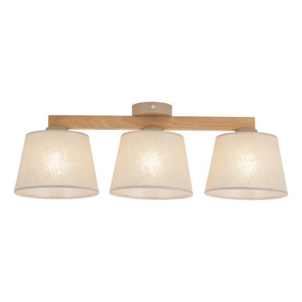 Brilagi - Aufgesetzte Deckenleuchte LATTE SABIA 3xE27/15W/230V Kiefer/Beige
