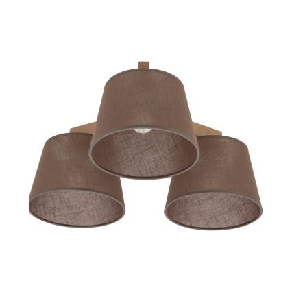 Brilagi - Aufgesetzte Deckenleuchte LATTE SABIA 3xE27/15W/230V Kiefer/Braun