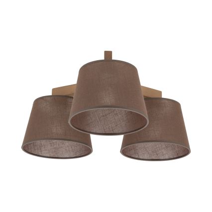 Brilagi - Aufgesetzte Deckenleuchte LATTE SABIA 3xE27/15W/230V Kiefer/Braun
