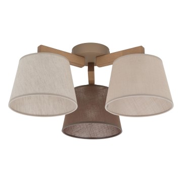 Brilagi - Aufgesetzte Deckenleuchte LATTE SABIA 3xE27/15W/230V Kiefer/Mix