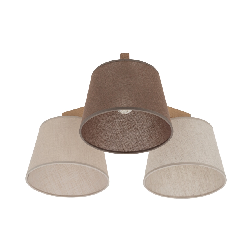 Brilagi - Aufgesetzte Deckenleuchte LATTE SABIA 3xE27/15W/230V Kiefer/Mix