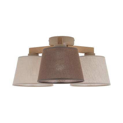 Brilagi - Aufgesetzte Deckenleuchte LATTE SABIA 3xE27/15W/230V Kiefer/Mix