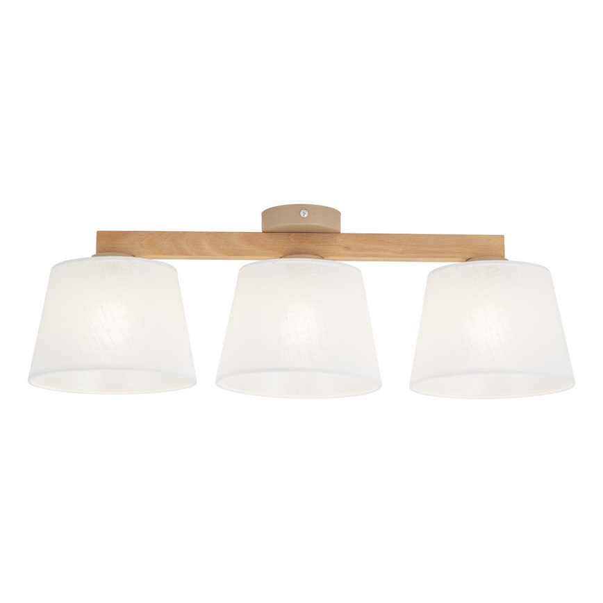 Brilagi - Aufgesetzte Deckenleuchte LATTE SABIA 3xE27/15W/230V Kiefer/weiß
