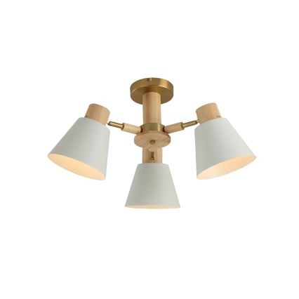 Brilagi - Aufgesetzte Deckenleuchte LUND WOOD 3xE27/40W/230V, Ø 50 cm, Holz