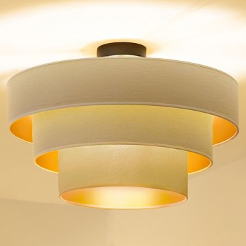 Brilagi - Aufgesetzte Deckenleuchte LUNETA 1xE27/60W/230V Ø 40 cm Creme/Gold