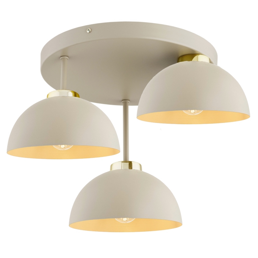 Brilagi - Aufgesetzte Deckenleuchte MOON 3xE27/60W/230V beige/gold
