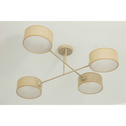 Brilagi - Aufgesetzte Deckenleuchte VIRGO 4xE14/40W/230V beige/gold