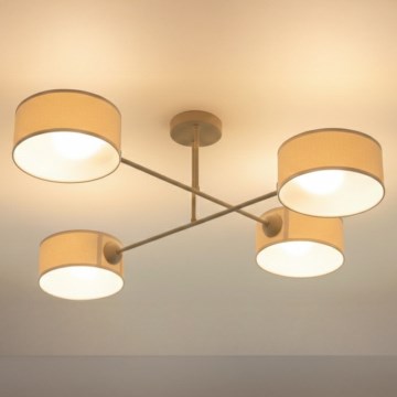 Brilagi - Aufgesetzte Deckenleuchte VIRGO 4xE14/40W/230V creme/gold
