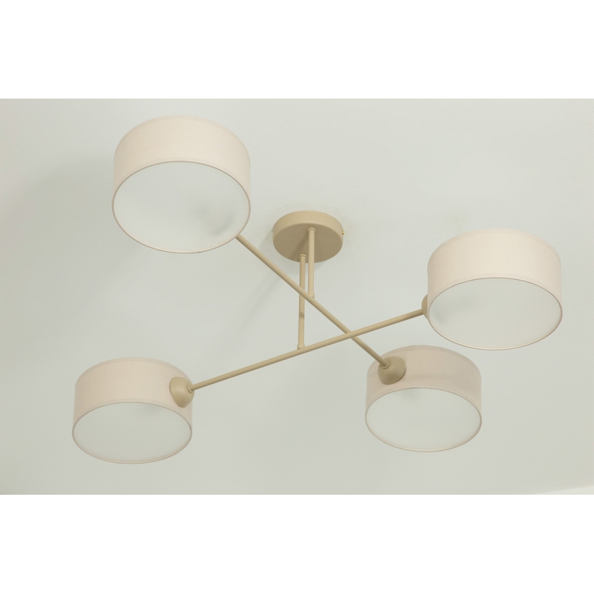 Brilagi - Aufgesetzte Deckenleuchte VIRGO 4xE14/40W/230V creme/gold